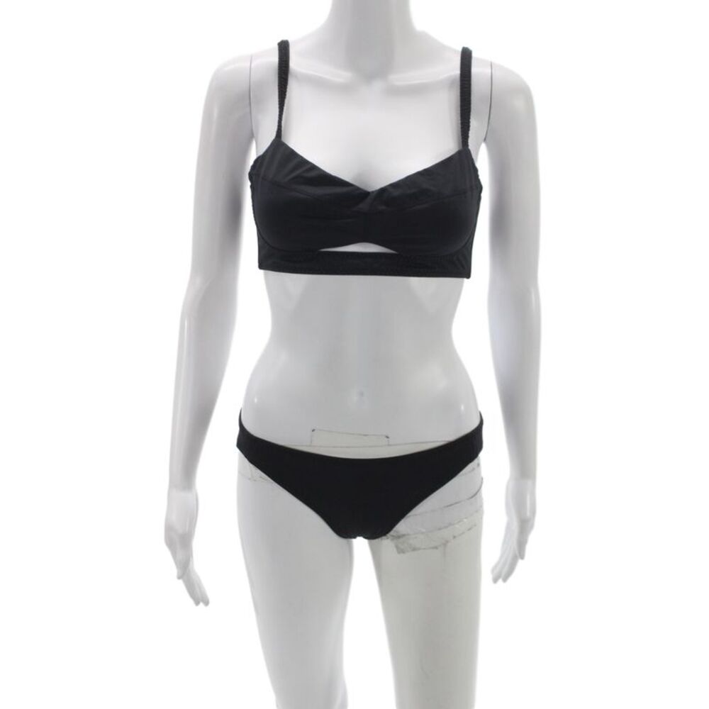 Malia Mills Womens Black Bikini Set 90% Nylon Size 32